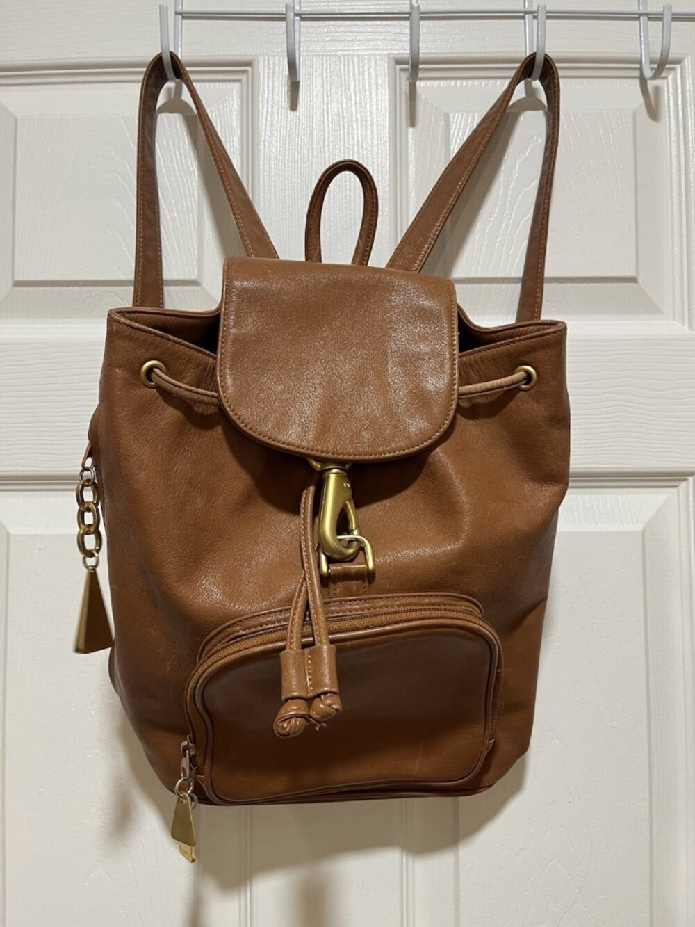 Americana by Sharif Brown Saddle Backpack bag Great!